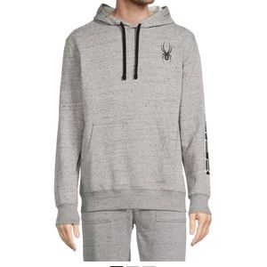NWT Men's Spyder Gray Graphic Hoodie Large